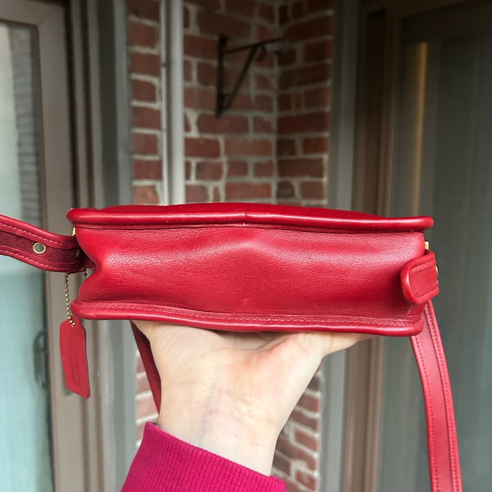 Vintage coach 9167 over counter camera bag crossbody red leather retro y2 legacy - Picture 5 of 14